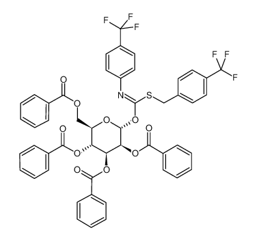 2,3,4,6-四-O-苯甲酰-&alpha;-D-吡喃葡萄糖基-对三氟甲基苄硫代-N-(对三氟甲基苯基)甲酰亚胺盐