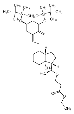 3-((S)-1-((1S，3aS，7aS，E)-4-((Z)-2-((3S，5R)-3，5-双((叔丁基二甲基甲硅烷基)氧基)-2-亚甲基亚环)亚乙基)-7a-甲基-1H-茚-1-基)乙氧基)丙酸甲酯