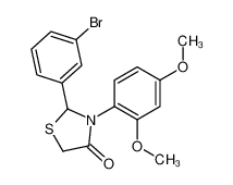 2-(3-溴苯基)-3-(2,4-二甲氧基苯基)噻唑烷-4-酮