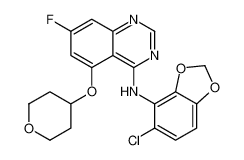 N-(5-氯苯并[d][1,3]二氧戊环-4-基)-7-氟5-((四氢-2H-吡喃-4-基)氧基)喹唑啉-4-胺
