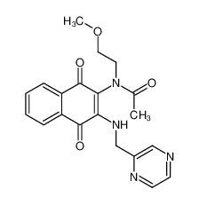 N-(1，4-二氧代-3 - ((吡嗪-2-基甲基)氨基)-1，4-二氢萘-2-基)-N-(2-甲氧