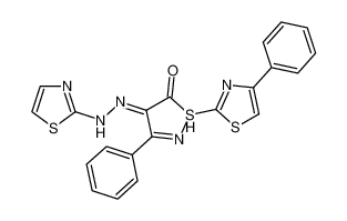3-苯基-1-(4-苯基噻唑-2-基)-4-(2-(噻唑-2-基)亚肼基)-1H-吡唑-5(4H)-酮