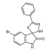 5-溴-5’-苯基-3’H-螺环[吲哚啉-3,2’-[1,3,4]噻二唑]-2-酮