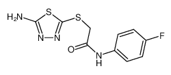 (2-[(5-氨基-1，3，4-噻二唑-2-基)硫基]-N-(4-氟苯基)乙酰胺)