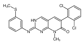 6-(2,6-dichlorophenyl)-8-methyl-2-(3-methylsulfanylanilino)pyrido[2,3-d]pyrimidin-7-one