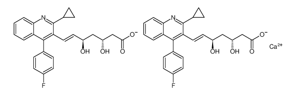 (3R，5R，6E)-7-[2-环丙基-4-(4-氟苯基)-3-喹啉基]-3，5-二羟基-6-庚烯酸钙盐