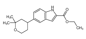 5-(2， 2-二甲基四氢-2H-吡喃-4-基)-1H-吲哚-2-羧酸乙酯