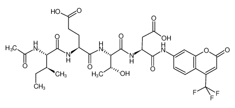 N-乙酰基-L-异亮氨酰-L-alpha-谷氨酰-L-苏氨酰-N-[2-氧代-4-(三氟甲基)-2H-1-苯并吡喃-7-基]-L-alpha-天冬氨酰胺
