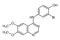 2-溴-4-(6,7-二甲氧基喹唑啉-4-基氨基)苯酚