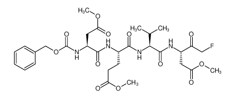 N-苄氧羰基-L-ALPHA-天冬氨酰-L-ALPHA-谷氨酰-N-[(1S)-3-氟-1-(2-甲氧基-2-氧代乙基)-2-氧代丙基]-L-缬氨酰胺 1,2-二甲酯