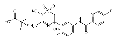 (R)-5-氟-N-(4-氟-3-(3-亚氨基-2,5-二甲基-1,1-二氧基-1,2,4-噻二嗪-5-基)苯基)吡啶酰胺2,2,2-三氟乙酸盐