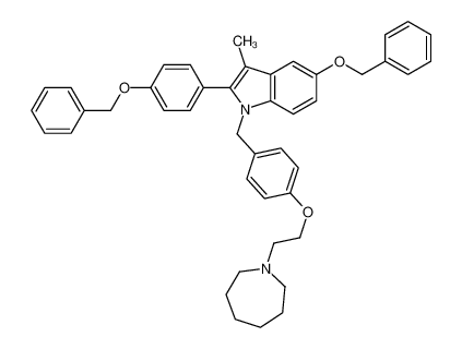1-(4-(2-(氮杂环庚烷-1-基)乙氧基)苄基)-5-(苄氧基)-2-(4-(苄氧基)苯基)-3-甲基-1H-吲哚
