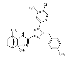 5-(4-氯-3-甲基苯基)-1-(4-甲基苄基)-N-((1S,2S,4R)-1,3,3-三甲基双环[2.2.1]庚烷-2-基)-1H-吡唑-3-甲酰胺
