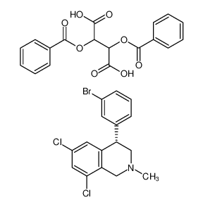(4S)-4-(3-溴苯基)-6，8-二氯-2-甲基-1，2，3，4-四氢异喹啉(2S，3S)-2，3-双(苯甲酰氧基)丁二酸盐