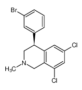 (S)-4-(3-溴苯基)-6，8-二氯-2-甲基-1，2，3，4-四氢异喹啉