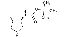 反式-(3-Boc-氨基)-4-氟吡咯
