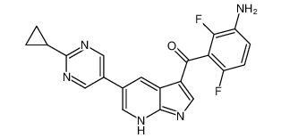 (3-氨基-2，6-二氟苯基)(5-(2-环丙基嘧啶-5-基)-1H-吡咯并[2，3-b]吡啶-3-基)甲酮