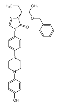 4-(4-(4-(4-羟苯基)-1-哌啶基)苯基)-2-[(1S,2S)-1-乙基-2-(苄氧基)丙基]-2,4-二氢-3H-1,2,4-三唑-3-酮