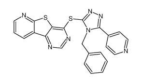 4-((4-苄基-5-(吡啶-4-基)-4H-1，2，4-三唑-3-基)硫基)吡啶并[3'，2':4，5]噻吩并[3，2-d]嘧啶