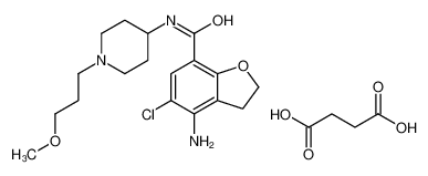 4-氨基-5-氯-N-(1-(3-甲氧基丙基)哌啶-4-基)-2,3-二氢苯并呋喃-7-甲酰胺琥珀酸盐