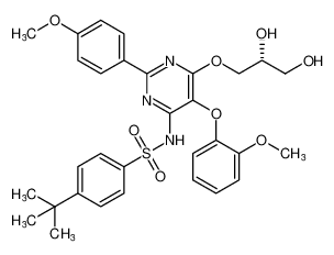 (R)-4-(叔丁基)-N-(6-(2,3-二羟基丙氧基)-5-(2-甲氧基苯氧基)-2-(4-甲氧基苯基)嘧啶-4-基)苯磺酰胺