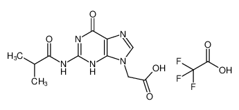 2，2，2-三氟乙酸的化合物与2-(2-异丁基-6-氧代-1H-嘌呤-9(6H)-基)乙酸