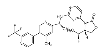 (R)-4-((S)-1-氟乙基)-3-(2-(((S-1-(4-甲基-2'-(三氟甲基)-[3,4'-联吡啶]-6-基)乙基)氨基)嘧啶-4-基)恶唑烷-2-酮
