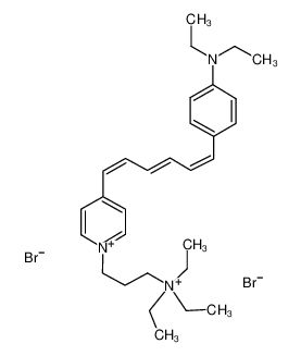 4-{6-[4-(二乙基氨基)苯基]-1,3,5-己三烯-1-基}-1-[3-(三乙基铵基)丙基]吡啶鎓二溴化物