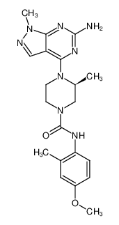 (S)-4-(6-氨基-1-甲基-1H-吡唑并[3,4-d]嘧啶-4-基)-N-(4-甲氧基-2-甲基苯基)-3-甲基哌嗪-1-甲酰胺