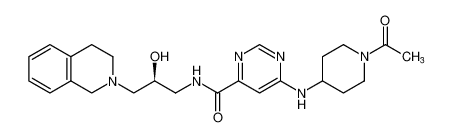 (S)-6-((1-乙酰哌啶-4-基)氨基)-N-(3-(3,4-二氢异喹啉-2(1H)-基)-2-羟丙基)嘧啶-4-甲酰胺