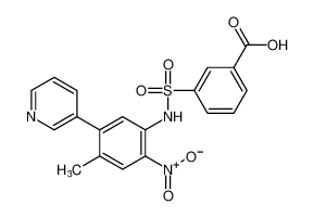 3-(N-(4-甲基-2-硝基-5-(吡啶-3-基)苯基)氨磺酰基)苯甲酸