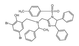 2,4-二溴-6-[[[[(4S,5S)-4,5-二氢-4,5-二苯基-1-甲苯磺酰基-1H-咪唑-2-基]甲基][(S)-1-苯乙基]氨基]甲基]苯酚