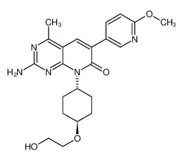 2-氨基-8-((1r,4r)-4-(2-羟基乙氧基)环己基)-6-(6-甲氧基吡啶-3-基)-4-甲基吡啶并[2,3-d]嘧啶-7(8H)-酮