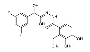 3,5-二氟-alpha-羟基-苯乙酸 2-(2-乙基-4-羟基-3-甲基苯甲酰)酰肼