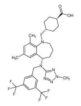 反式-4-[[(5S)-5-[[[3,5-双(三氟甲基)苯基]甲基](2-甲基-2H-四氮唑-5-基)氨基]-2,3,4,5-四氢-7,9-二甲基-1H-1-苯并氮杂卓-1-基]甲基]环己烷羧酸