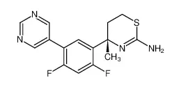 (4S)-4-[2,4-二氟-5-(5-嘧啶)苯基]-5,6-二氢-4-甲基-4H-1,3-噻嗪-2-胺