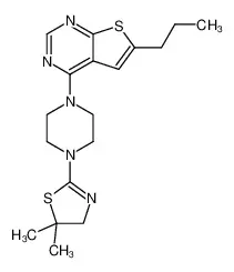 4-[4-(4,5-二氢-5,5-二甲基-2-噻唑基)-1-哌嗪基]-6-丙基噻吩并[2,3-d]嘧啶