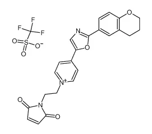 N-(N''-Maleinimidyl-2-ethyl)-4-(2-(6-(3,4-dihydro-2H-1-benzopyranyl))-5-oxyzolyl) pyridinium triflate
