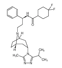 4,4-二氟-N-((S)-3-((1R,3R,5S)-3-(3-异丙基-5-甲基-4H-1,2,4-三唑-4-基)-8-氮杂双环[3.2.1]辛烷-8-基)-1-苯基丙基)环己烷-1-酰胺