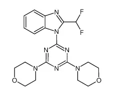 2-(2-二氟甲基苯并咪唑-1-基)-4,6-二吗啉基-1,3,5-三嗪