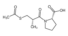 N-[3-(乙酰巯基)-(2S)-甲基丙酰基]-L-脯氨酸