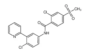 2-氯-N-[4-氯-3-(2-吡啶基)苯基]-4-(甲磺酰基)苯甲酰胺