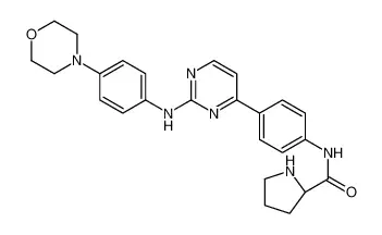 (2S)-N-[4-[2-[[4-(4-吗啉基)苯基]氨基]-4-嘧啶基]苯基]-2-吡咯烷甲酰胺