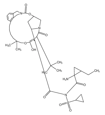 (1R,2R)-N-[[[6-(2-羧基-2,3-二氢-1H-异吲哚-4-基)-2,2-二甲基己基]氧]羰基]-3-甲基-L-缬氨酰-(4R)-4-羟基-L-脯氨酰-1-氨基-N-(环丙基磺酰基)-2-乙基环丙甲酰胺 (1-2)-内酯