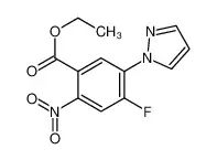 2-硝基-4-氟-5-(1-吡唑基)苯甲酸乙酯