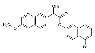 5-溴-2-萘基-2-(6-甲氧基-2-萘基)丙酸酯