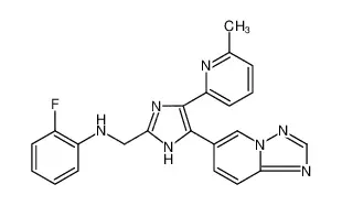 N-((4-([1,2,4]三唑[1,5-a]吡啶-6-基)-5-(6-甲基吡啶-2-基)-1H-咪唑-2-基)甲基)-2-氟苯胺