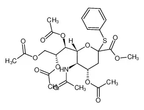 (1S,2R)-1-((2R,3R,4S)-3-乙酰氨基-4-乙酰氧基-6-(甲氧基羰基)-6-(苯硫基)四氢-2H-吡喃-2-基)丙烷-1,2,3-三乙酸三酯