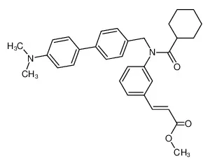 (E)-3-(3-(N-((4'-(二甲基氨基)-[1,1'-联苯]-4-基)甲基)环己烷甲酰胺基)苯基)丙烯酸甲酯