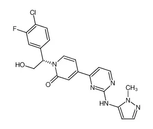 (S)-1-(1-(4-氯-3-氟苯基)-2-羟乙基)-4-(2-((1-甲基-1H-吡唑-5-基)氨基)嘧啶-4-基)吡啶-2(1H)-酮